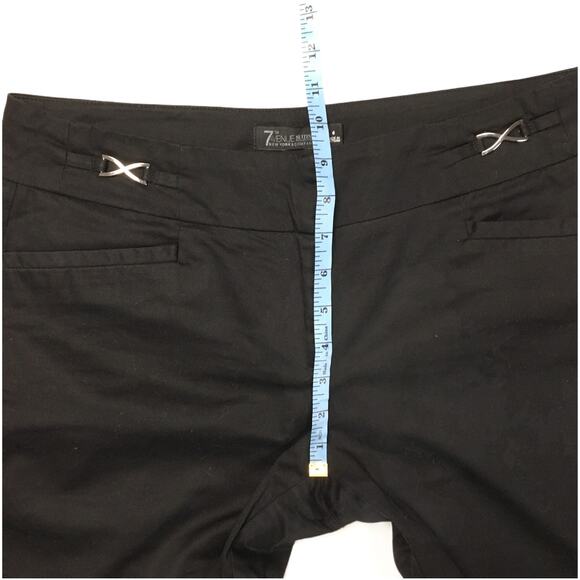 NY & Co 7th Ave Suiting Crop Dress Pants Capri Womens 6 Black Career Work Casual - Picture 4 of 10